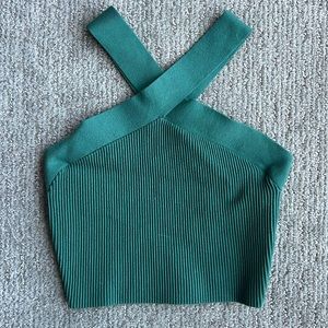 Aritzia cross neck top